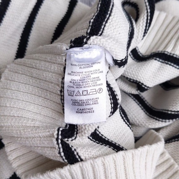Loft XS Ann Taylor 100% Cotton Bee Sweater Like Boden Breton Style British - Picture 3 of 5